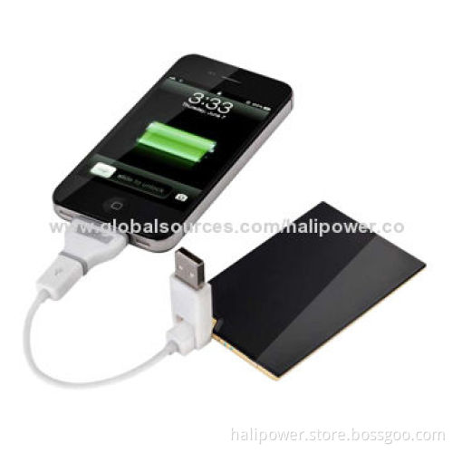 Credit Card Size Rechargeable Power Bank with 1,200mAh Capacity